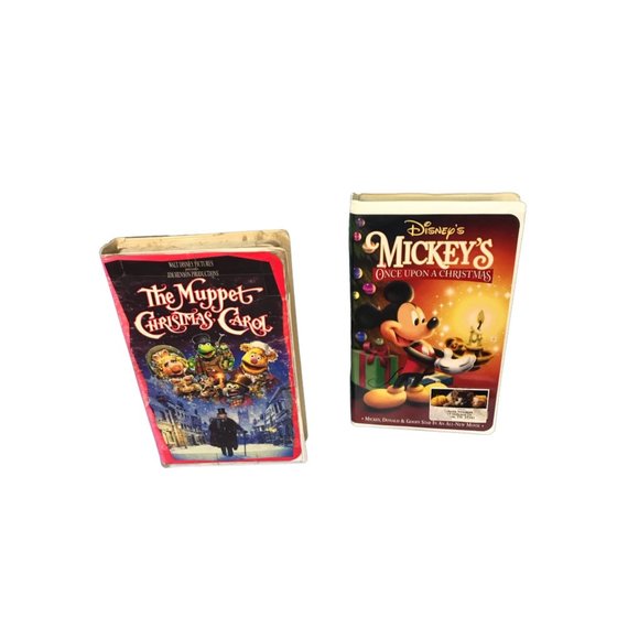 Mickeys once upon a Christmas and the muppet Christmas Carol vhs